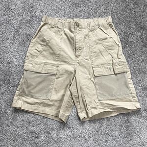 Columbia PFG Cargo Shorts Kids Boys Large Brown Flat Front Cotton Casual Outdoor